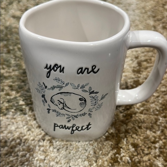 Rae Dunn White Ceramic Mug with Dog Design - Picture 1 of 6